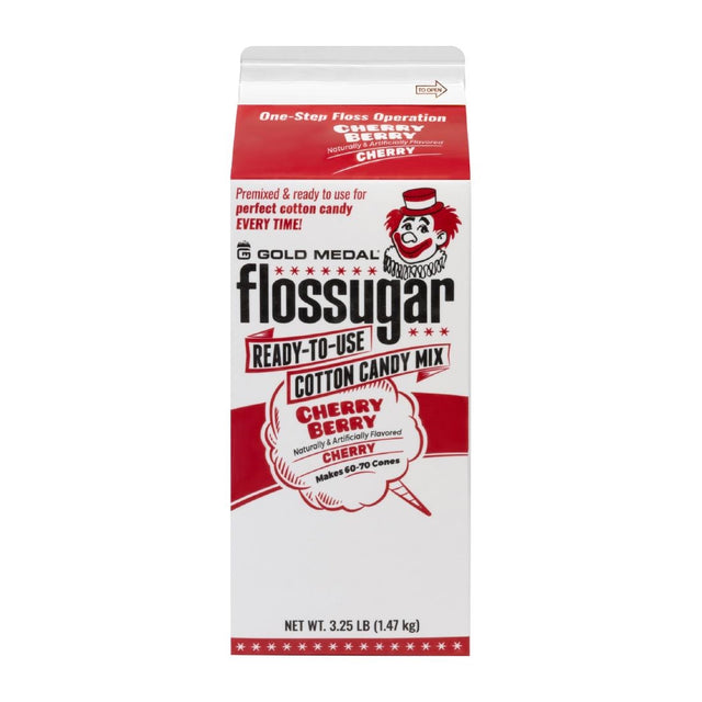 Flossugar Cherry Ready to Use Cotton Candy Mix 1.47kg - HS992  Gold Medal   