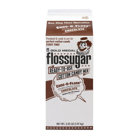 Flossugar Chocolate Ready to Use Cotton Candy Mix 1.47kg - HS994  Gold Medal   