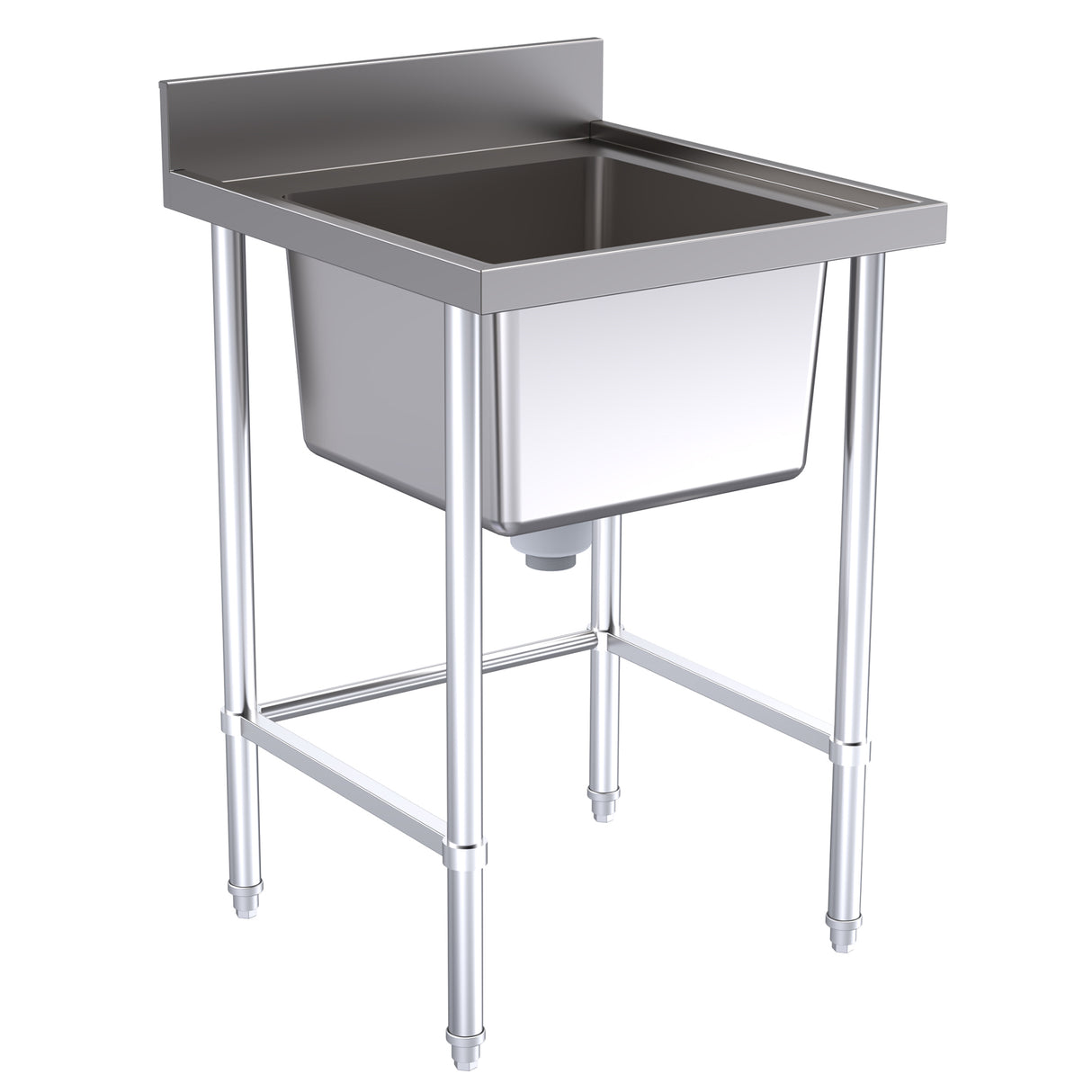 Hallco Sink Single Centre Bowl With Double Drainer | HSS0600 Single Bowl Sinks Hallco