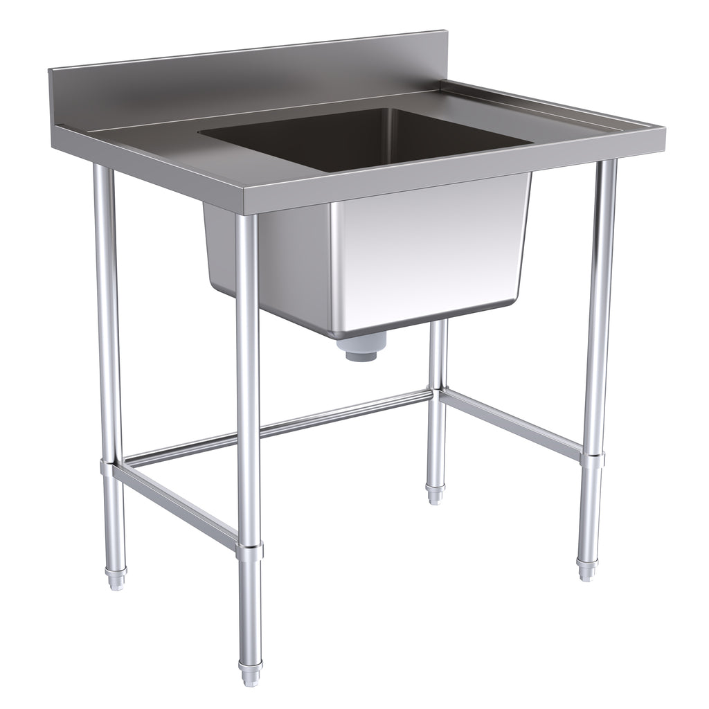 Hallco Sink Single Centre Bowl With Double Drainer | HSS0900 Single Bowl Sinks Hallco
