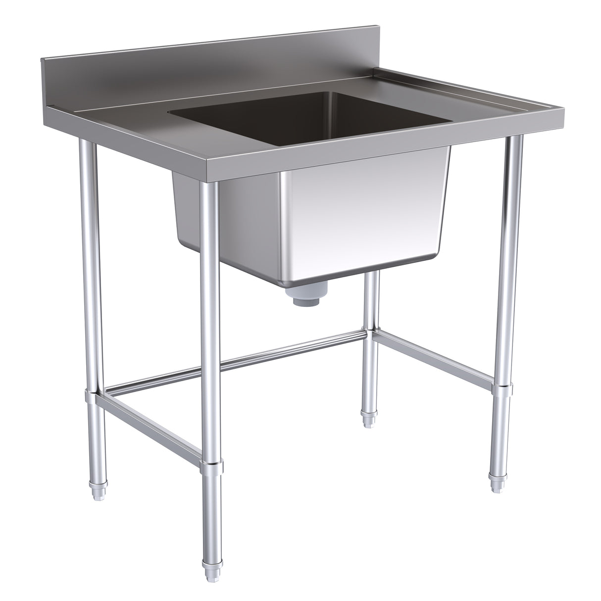 Hallco Sink Single Centre Bowl With Double Drainer | HSS0900 Single Bowl Sinks Hallco