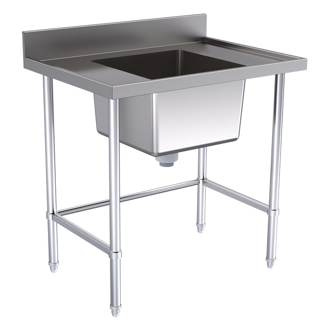 Hallco Sink Single Centre Bowl With Double Drainer | HSS0900 Single Bowl Sinks Hallco