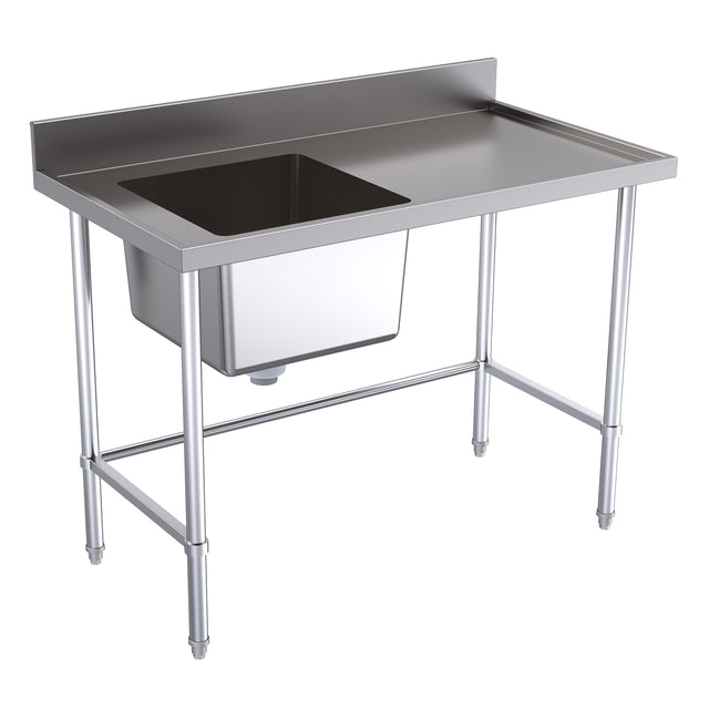 Hallco Sink Single Left Hand Bowl With Right Hand Drainer | HSS1200L Single Bowl Sinks Hallco