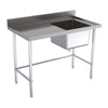 Hallco Sink Single Right Hand Bowl With Left Hand Drainer | HSS1200R Single Bowl Sinks Hallco