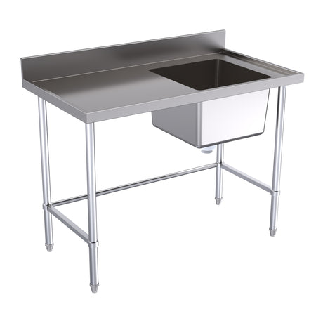 Hallco Sink Single Right Hand Bowl With Left Hand Drainer | HSS1200R Single Bowl Sinks Hallco