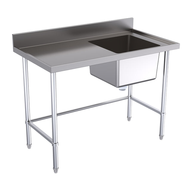 Hallco Sink Single Right Hand Bowl With Left Hand Drainer | HSS1200R Single Bowl Sinks Hallco