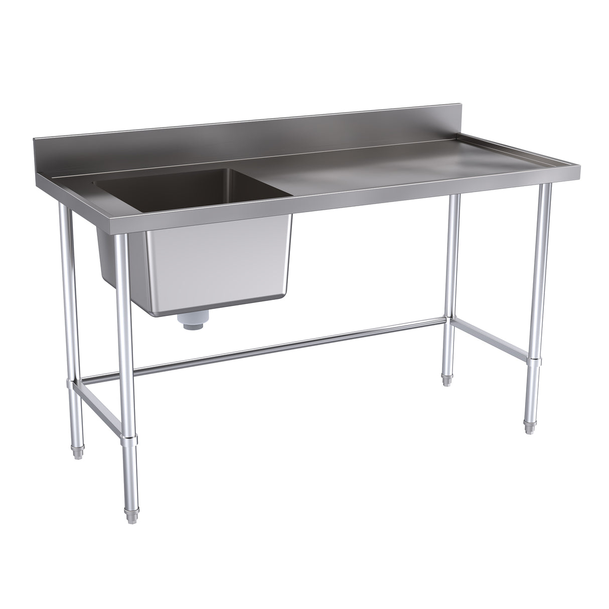 Hallco Sink Single Left Hand Bowl With Right Hand Drainer | HSS1500L Single Bowl Sinks Hallco