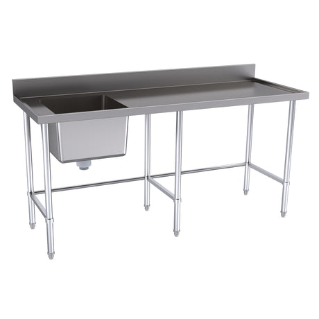 Hallco Sink Single Left Hand Bowl With Right Hand Drainer | HSS1800L Single Bowl Sinks Hallco