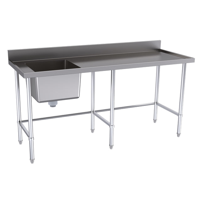 Hallco Sink Single Left Hand Bowl With Right Hand Drainer | HSS1800L Single Bowl Sinks Hallco