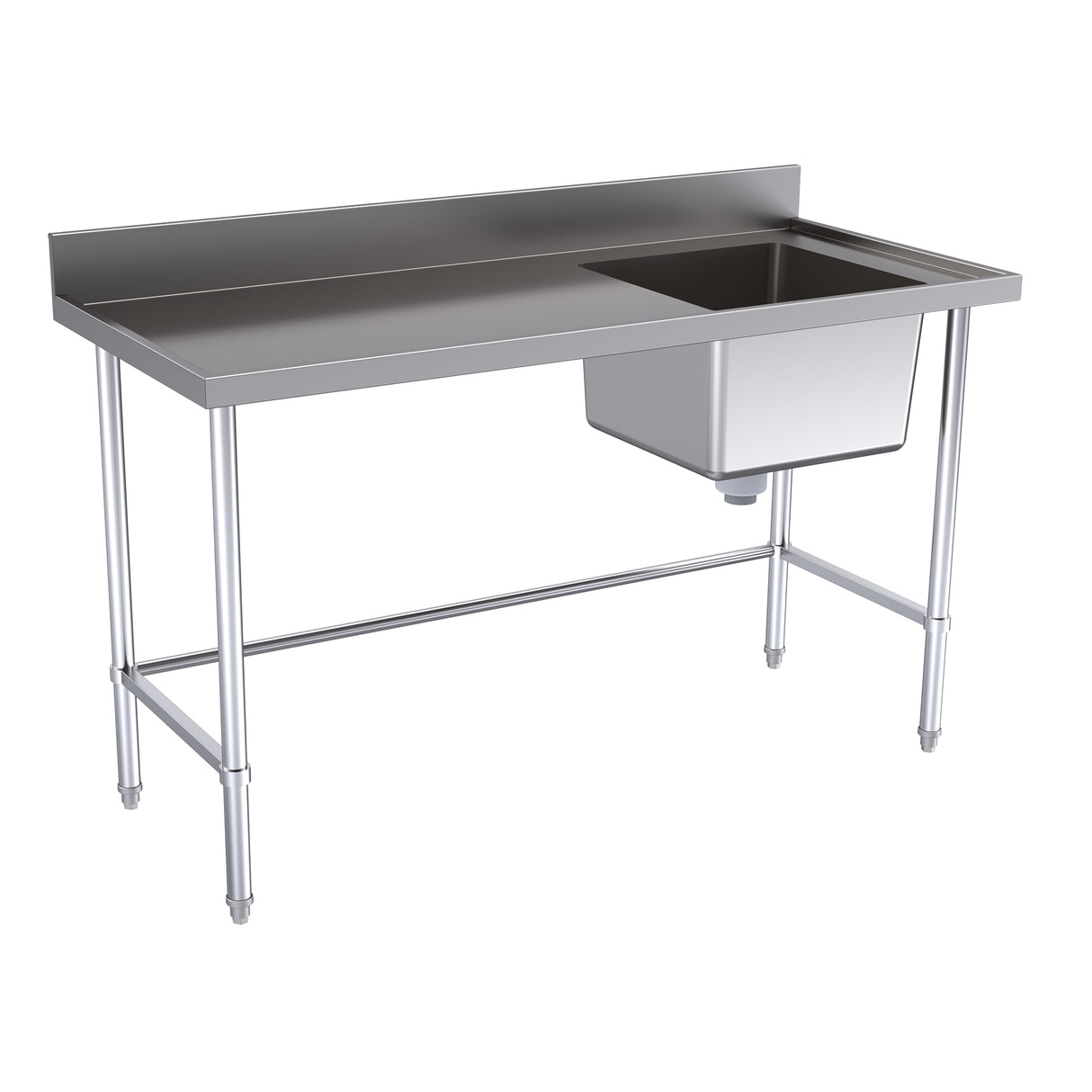 Hallco Sink Single Right Hand Bowl With Left Hand Drainer | HSS1800R Single Bowl Sinks Hallco