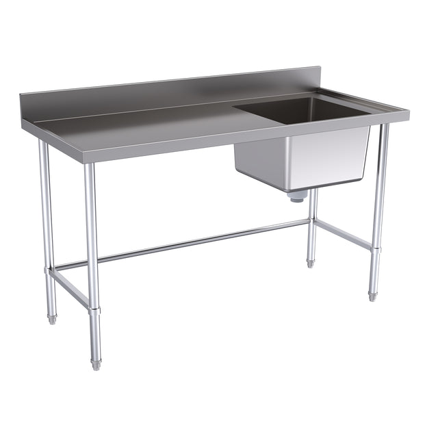 Hallco Sink Single Right Hand Bowl With Left Hand Drainer | HSS1800R Single Bowl Sinks Hallco