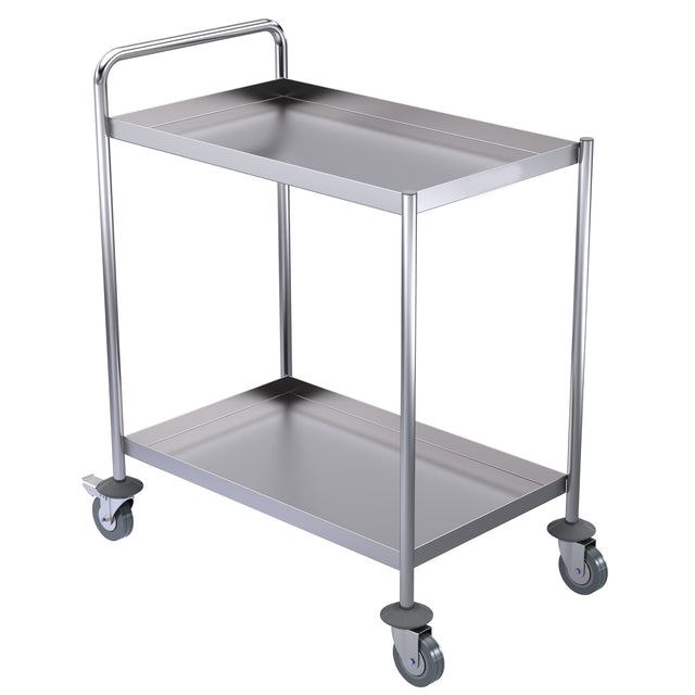 Hallco Serving Trolley 2 Tier | HST2 Stainless Steel Dining Trolley Hallco