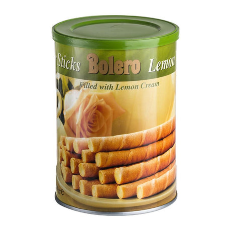 Bolero Lemon Wafer Sticks Tin 400g - HT336  Bolero Chocolate   