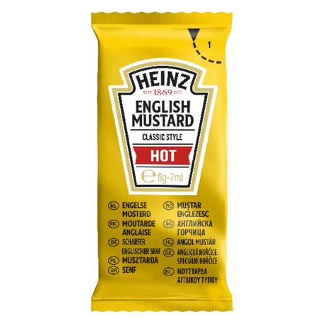 Heinz English Hot Mustard Sachets 7ml (Pack of 250) - HT389  Heinz   