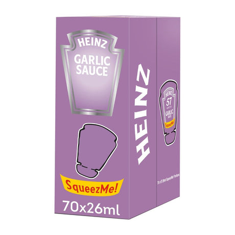Heinz Garlic Sauce SqueezMe! Sachets 26ml (Pack of 70) - HT392  Heinz   