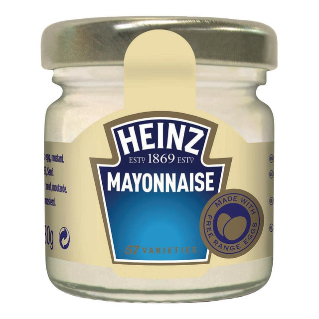 Heinz Mayonnaise Mini Glass Jars 33ml (Pack of 80) - HT404  Heinz   