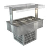 Cossiga Linear Series Drop-in Refrigerated Well w/Flat Top Sneeze Guard 1145mm - HT626  Cossiga   