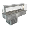 Cossiga Linear Series Drop-in Refrigerated Well w/Full Square Glass Gantry 1825mm - HT633  Cossiga   