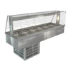 Cossiga Linear Series Drop-in Refrigerated Well w/Full Square Glass Gantry 2165mm - HT634  Cossiga   