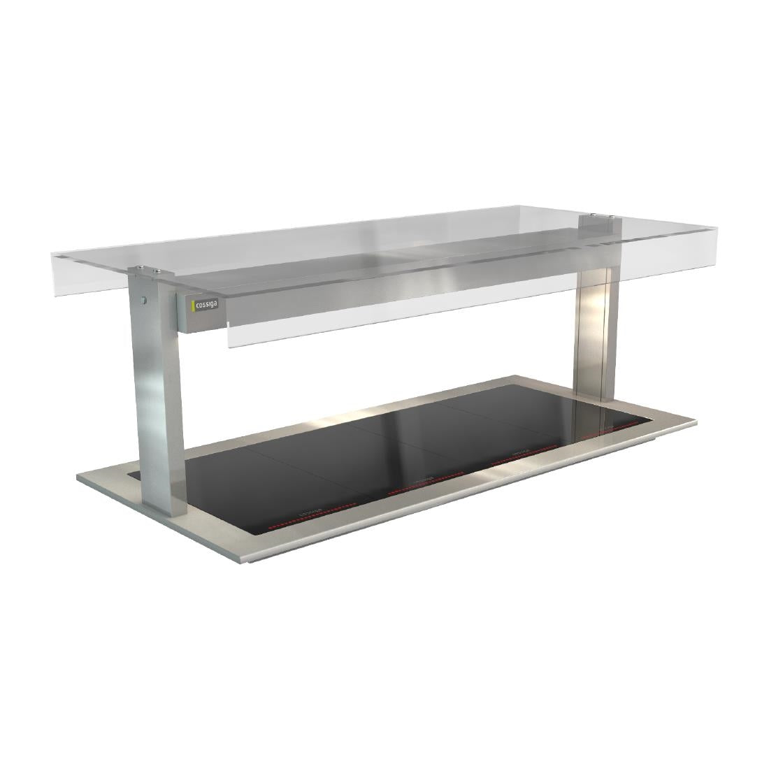 Cossiga Linear Series Drop-in Ceramic Glass Hotplate w/Flat Top Sneeze Guard 1485mm - HT642  Cossiga   