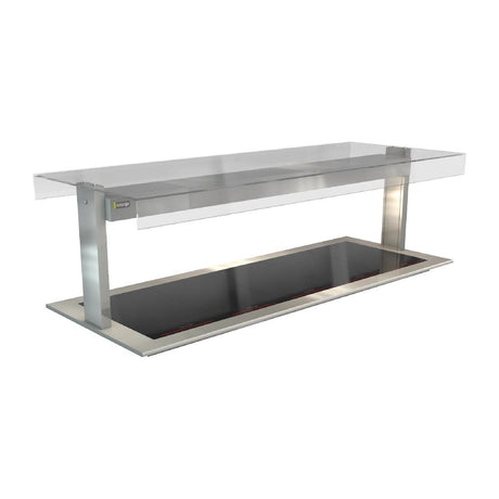 Cossiga Linear Series Drop-in Ceramic Glass Hotplate w/Flat Top Sneeze Guard 1825mm - HT643  Cossiga   