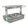 Cossiga Linear Series Drop-in Bain Marie 3x1/1GN w/Flat Top Sneeze Guard 1145mm - HT656 Bain Maries Cossiga