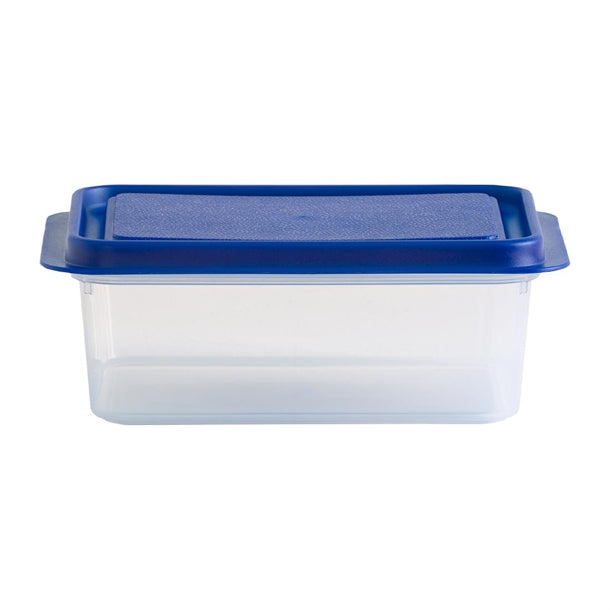Wham Studio Rectangle Food Box Clear/Blue 1Ltr - HT768  Wham   