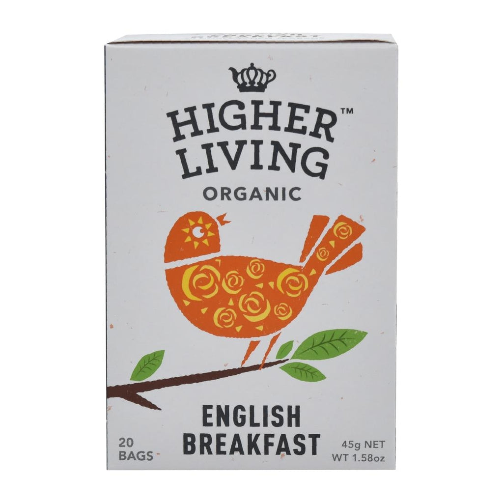 Higher Living English Breakfast Organic Teabags (Pack of 80) - HT790  Higher Living Tea   