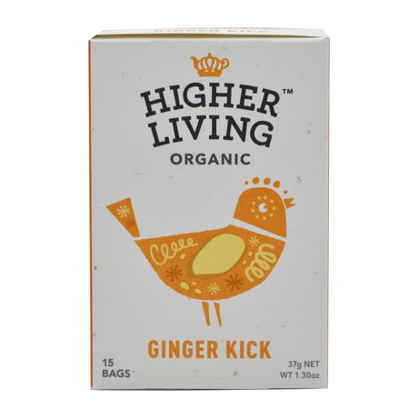 Higher Living Ginger Kick Organic Teabags (Pack of 60) - HT798  Higher Living Tea   