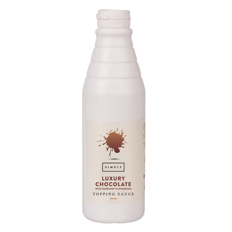 Simply Luxury Chocolate Topping Sauce with Hazelnut Flavouring 1kg - HT845  Simply   