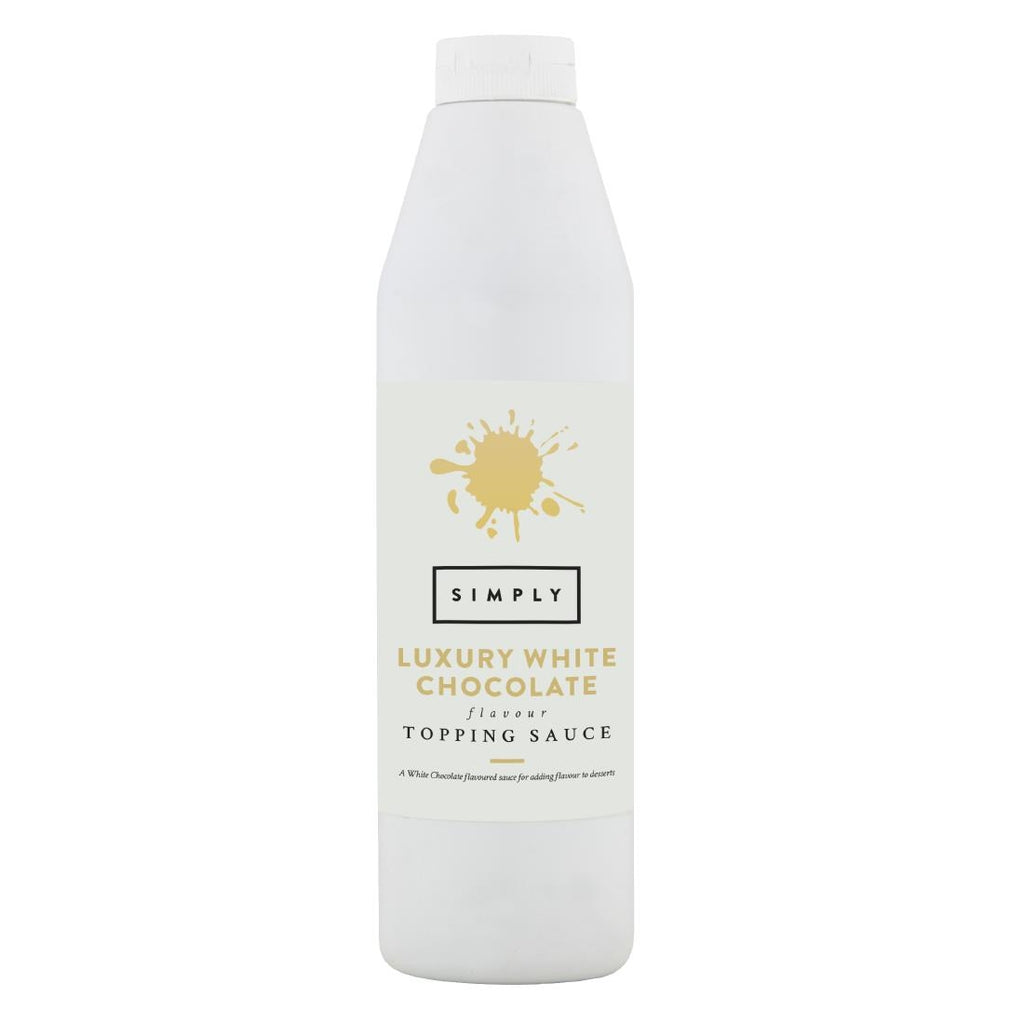 Simply Luxury White Chocolate Topping Sauce 1kg - HT854  Simply   