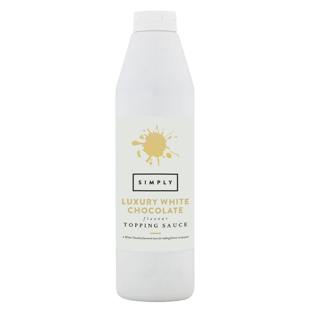 Simply Luxury White Chocolate Topping Sauce 1kg - HT854  Simply   