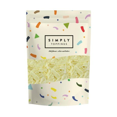 Simply Toppings White Chocolate Flakes 300g - HT870  Simply   