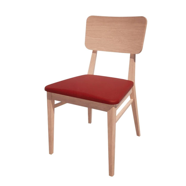 Bolero Bespoke Brenda Side Chair in Red/Beech - HT935 All Chairs Bolero Bespoke   