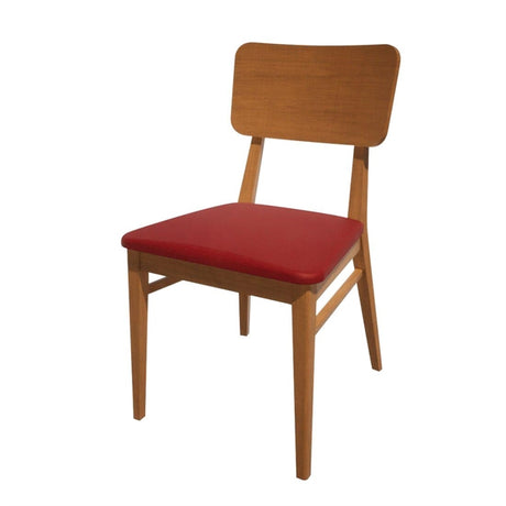 Bolero Bespoke Brenda Side Chair in Red/Oak - HT936 All Chairs Bolero Bespoke   