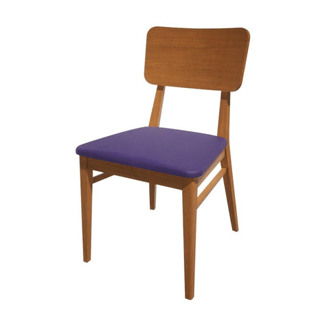 Bolero Bespoke Brenda Side Chair in Blue/Oak - HT941 All Chairs Bolero Bespoke   