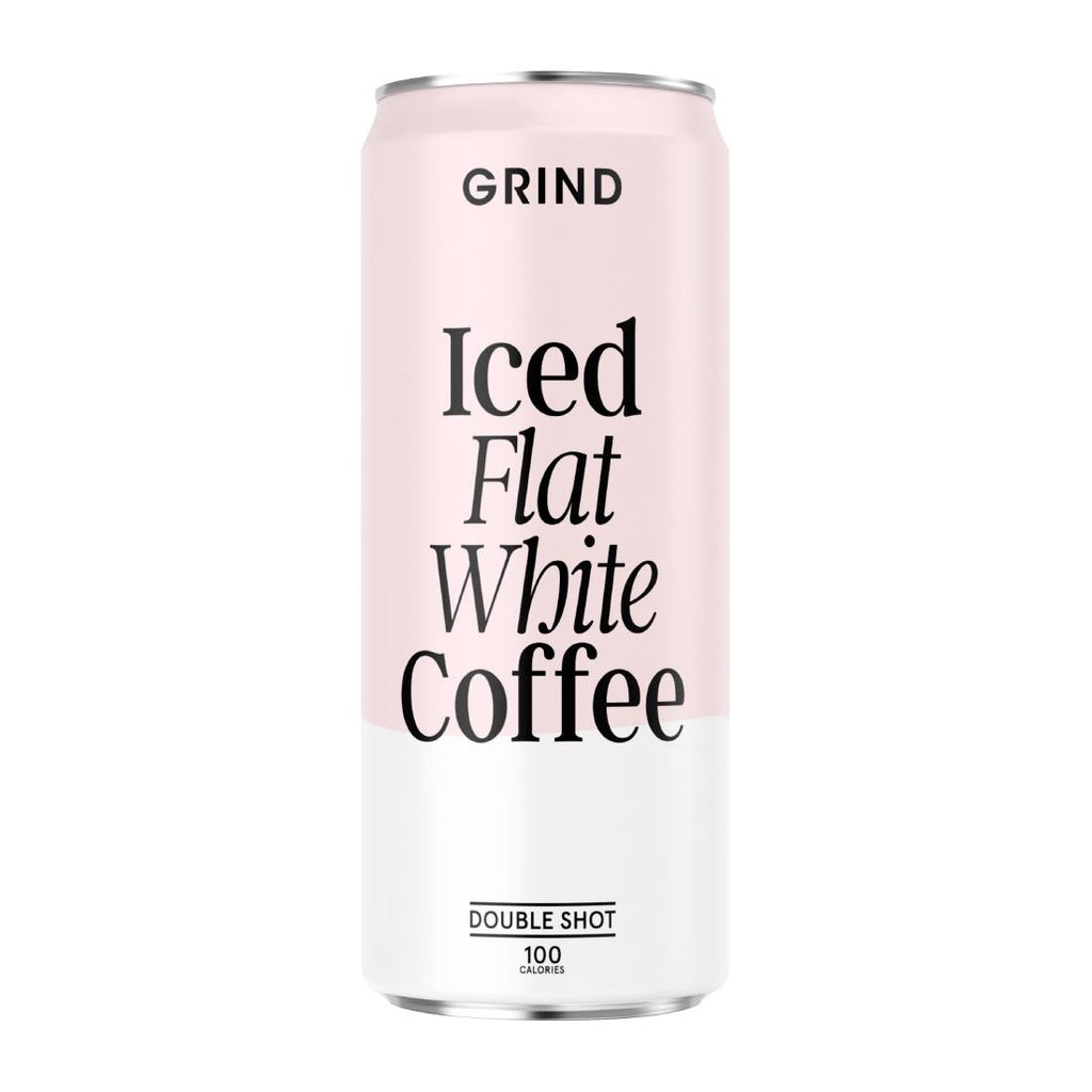 Grind Iced Flat White Coffee Cans 250ml (Pack of 8) - KA272  Grind   