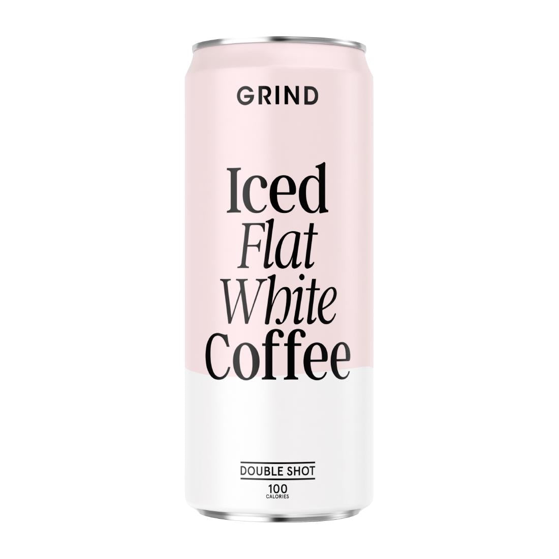 Grind Iced Flat White Coffee Cans 250ml (Pack of 8) - KA272  Grind   