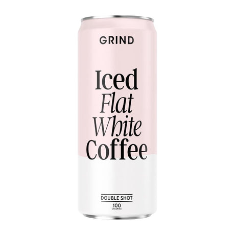Grind Iced Flat White Coffee Cans 250ml (Pack of 8) - KA272  Grind   