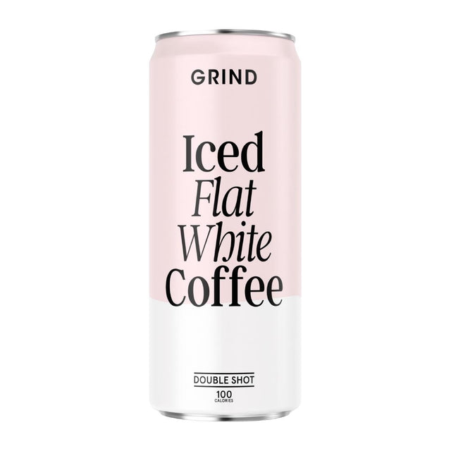 Grind Iced Flat White Coffee Cans 250ml (Pack of 8) - KA272  Grind   