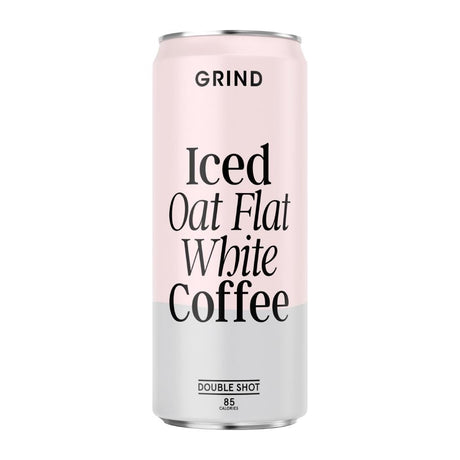 Grind Iced Oat Vanilla Latte Coffee Cans 250ml (Pack of 8) - KA275  Grind   