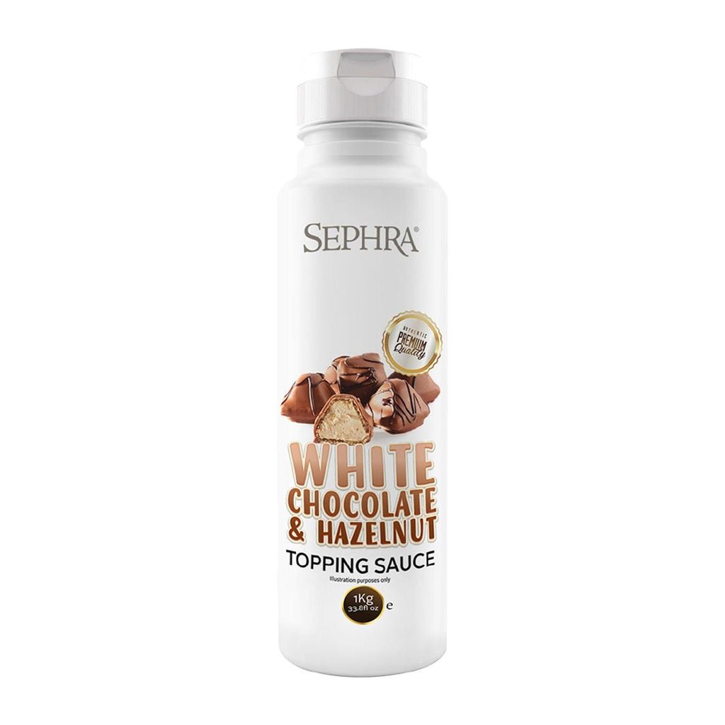 Sephra White Chocolate and Hazelnut (Bueno) Topping Sauce 1kg - HU125  Sephra   