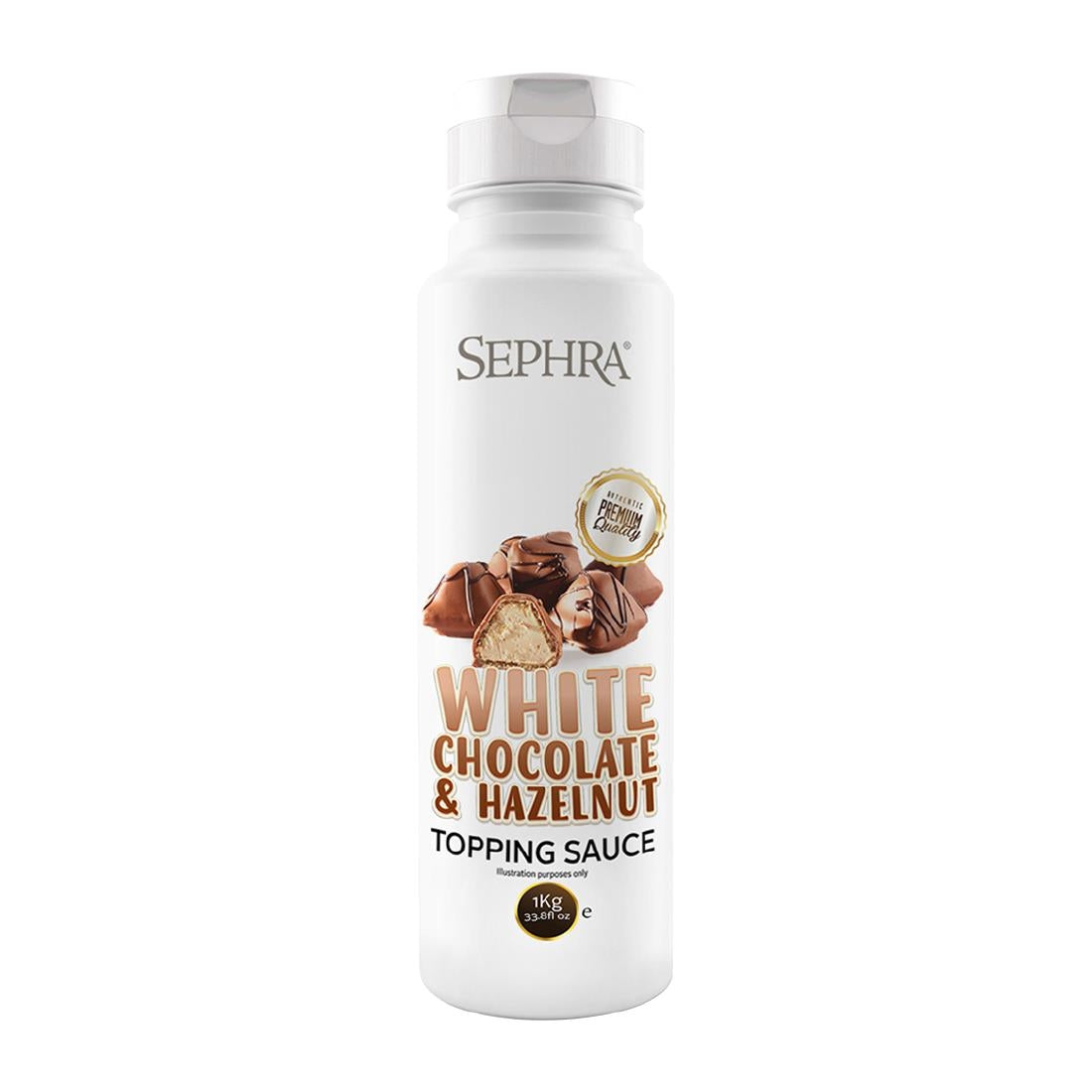 Sephra White Chocolate and Hazelnut (Bueno) Topping Sauce 1kg - HU125  Sephra   