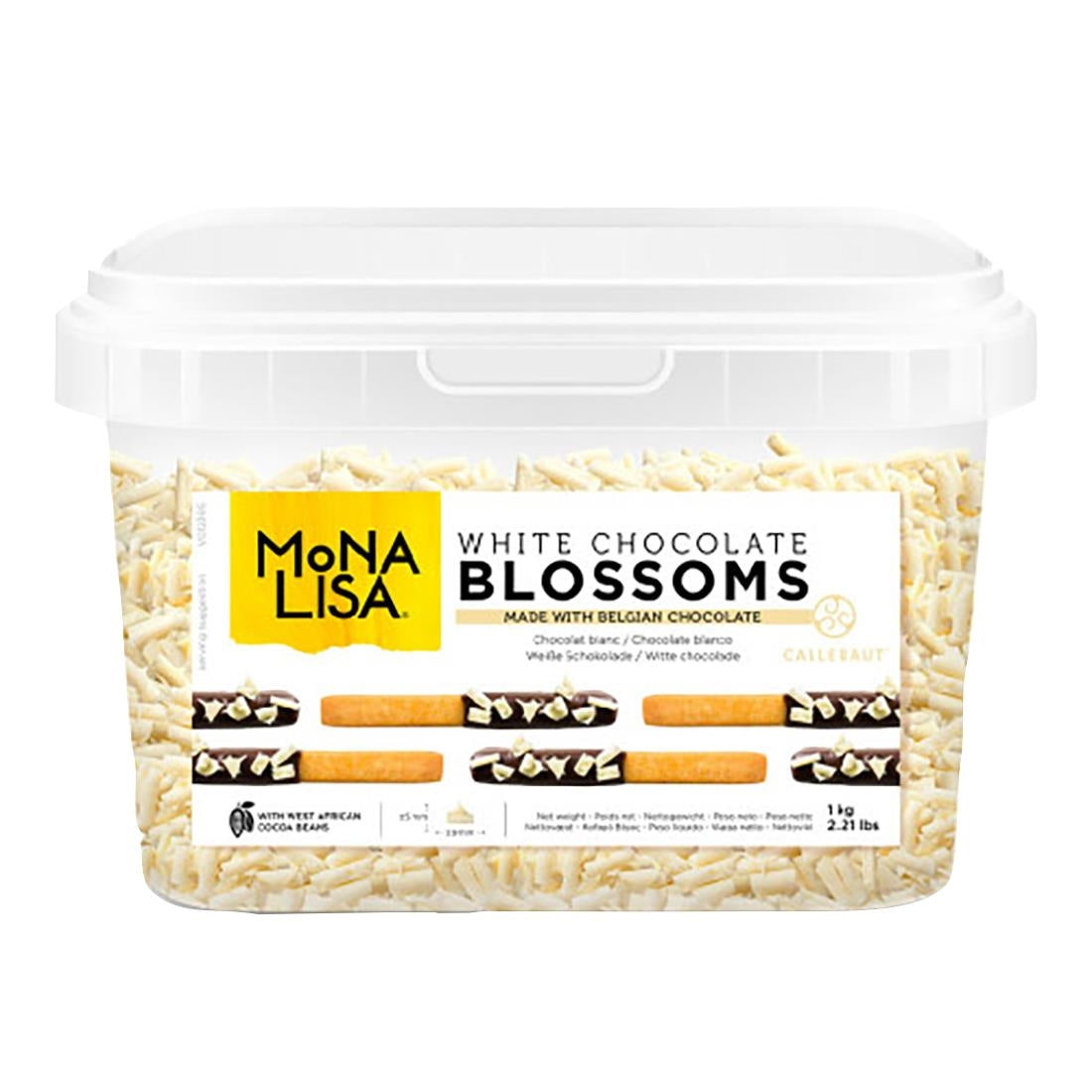 Mona Lisa White Chocolate Blossoms 1kg - HU144  Callebaut   