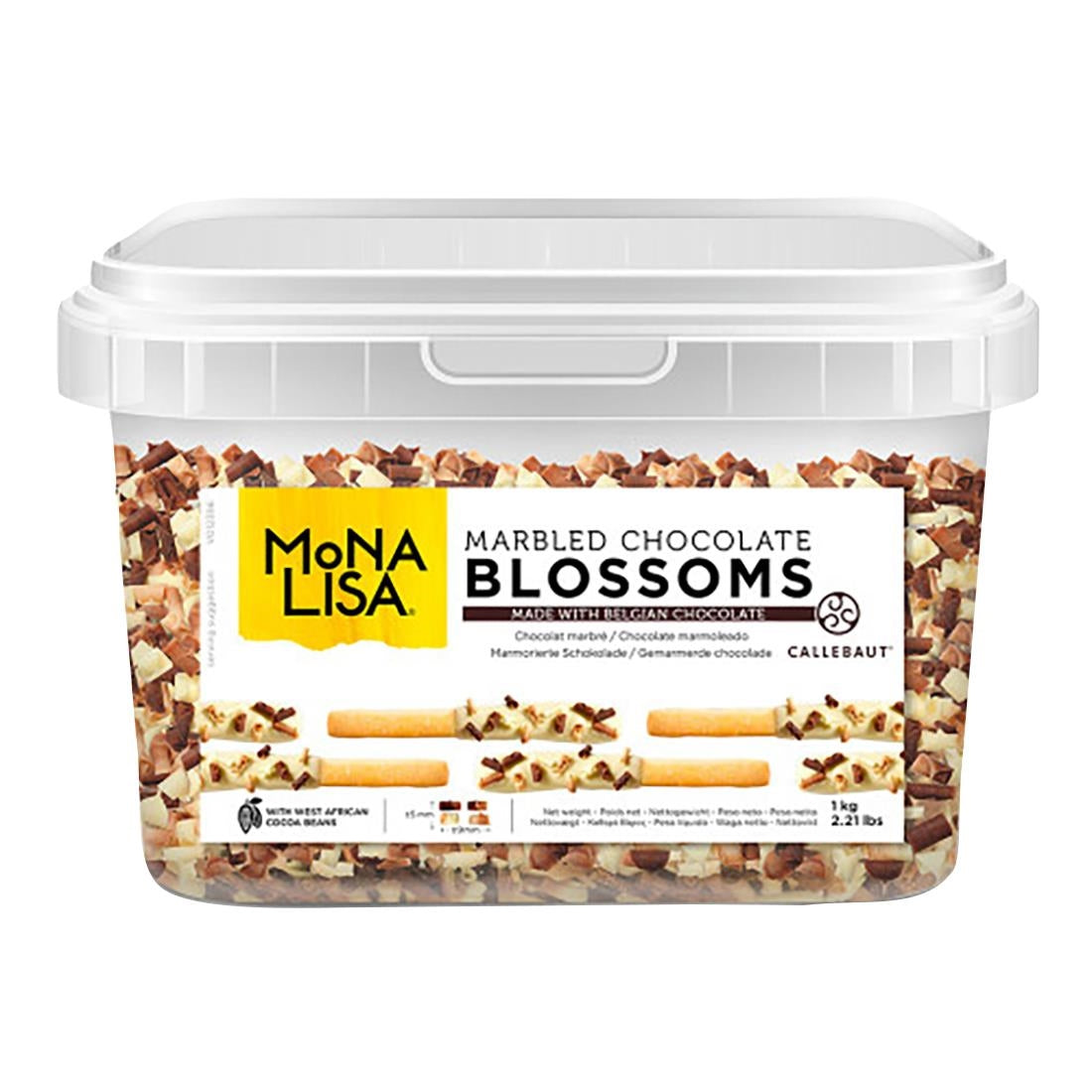 Mona Lisa Marbled Chocolate Blossoms 1kg - HU146  Callebaut   