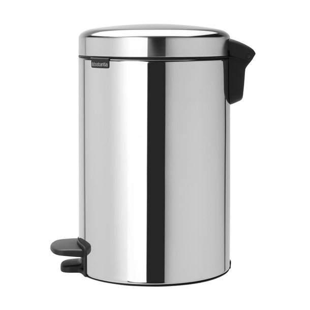 Brabantia Newicon Plastic Pedal Bin Bucket Brilliant Steel 12Ltr - HU171  Brabantia   