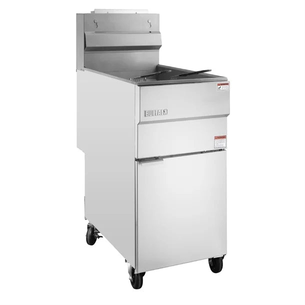 Buffalo Twin Basket Single Tank Freestanding Gas Fryer 28Ltr - HU199 Freestanding Gas Fyers Buffalo