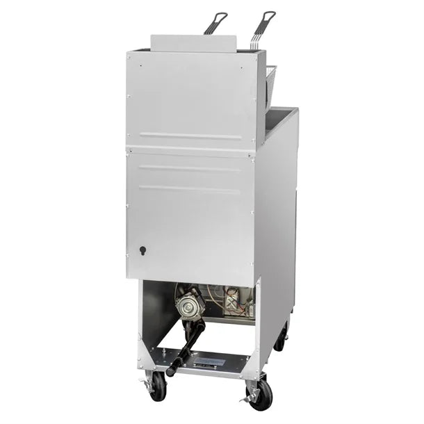 Buffalo Twin Basket Single Tank Freestanding Gas Fryer 28Ltr - HU199 Freestanding Gas Fyers Buffalo