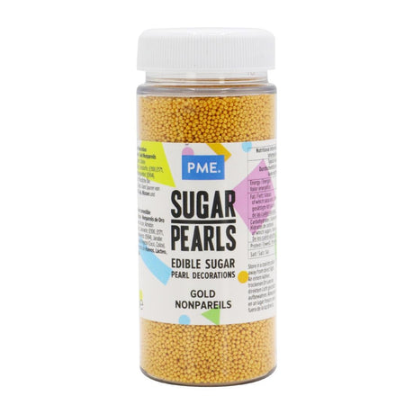PME Sugar Pearls Nonpareils 100g - Gold - HU216  PME   