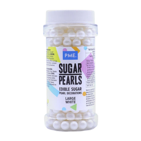 PME Large Sugar Pearls 90g - White - HU220  PME   